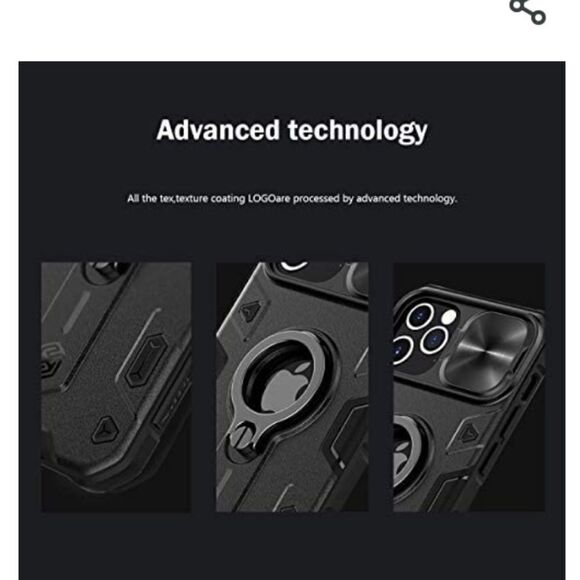 CloudValley Compatible with iPhone 12 Pro Max Case with Camera Cover & Kickstand - Picture 7 of 8